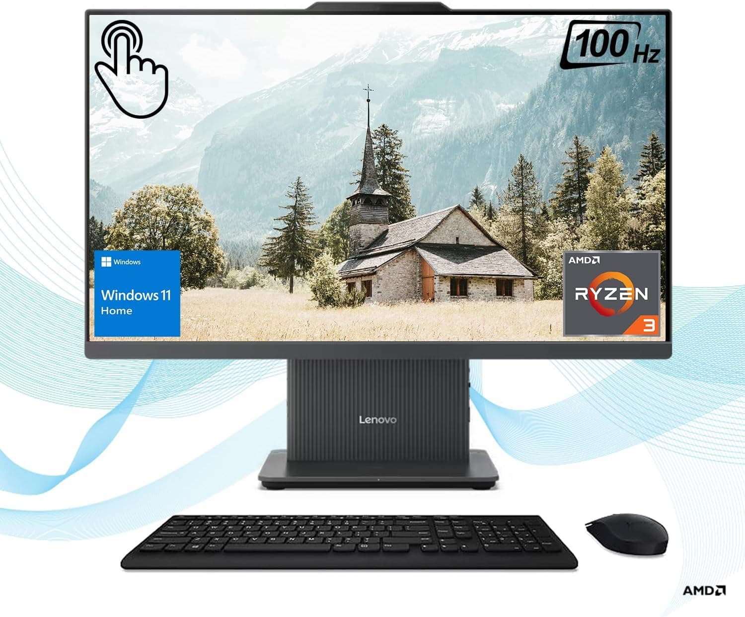 Lenovo IdeaCentre AIO Ryzen 3 4GB 256GB SSD 23.8"